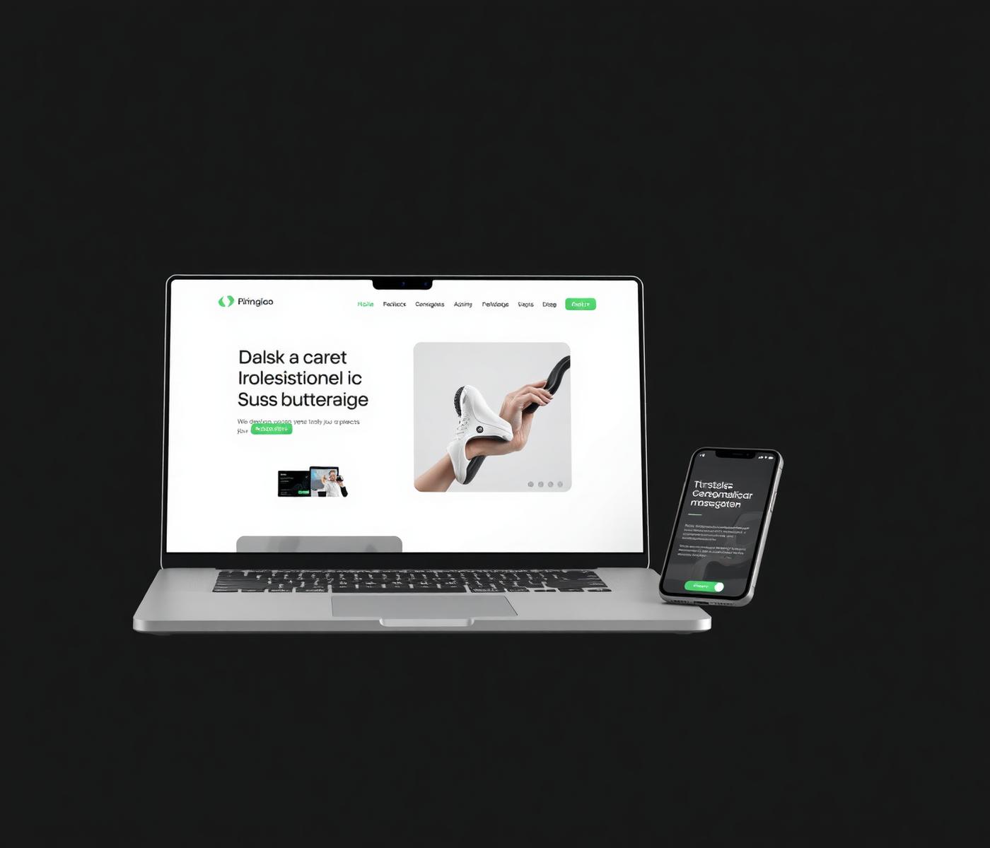 Modernes Website-Mockup auf Laptop und Smartphone